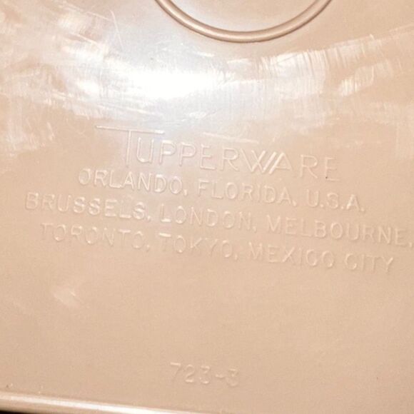 Vintage Almond Tupperware Deviled Egg Carrier & Lid  #723-3 - Picture 4 of 5